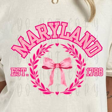 Maryland Coquette DTF Varmeoverførsel for engroshandel hos Trendy Transfers