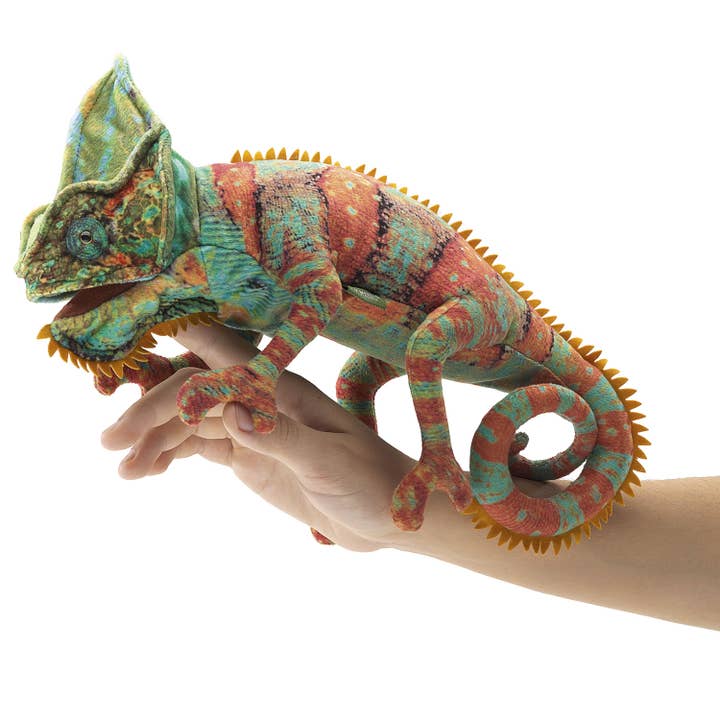 FOLKMANIS-PUPPETS - Vendita all'ingrosso Burattino - Bambini e neonati - Piccolo camaleonte Folkmanis® 3153 - burattino da mano1