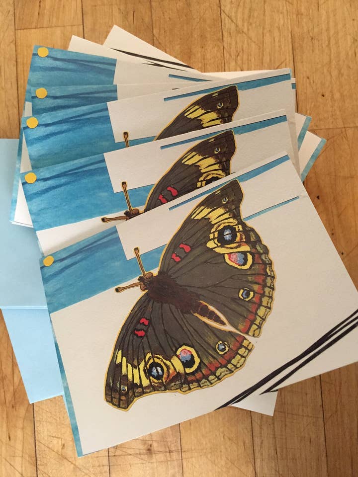 Moth Box Of Ten Blank Note Cards for wholesale by Sunde White Industries