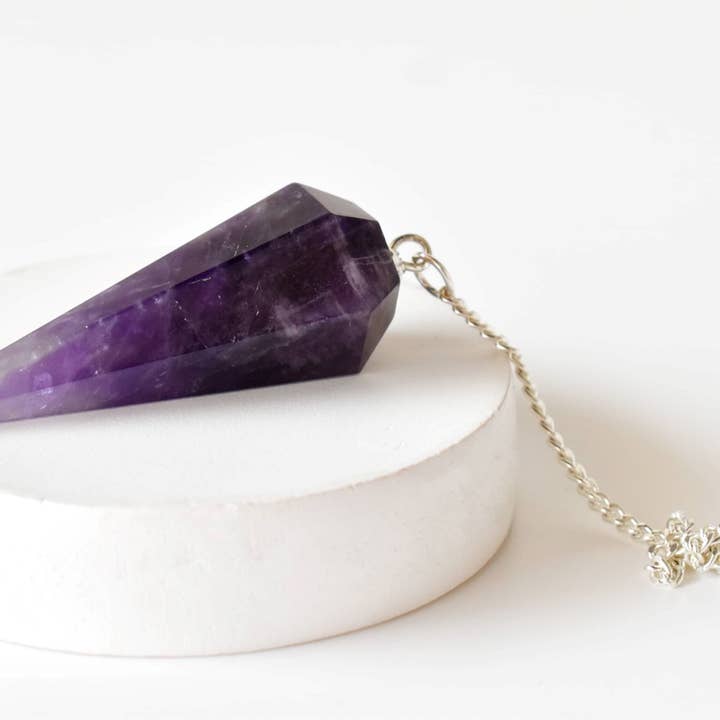 Soothing Crystals - Wholesale Spiritual Stone/Crystal - Dowsing Pendulum | Amethyst | Faceted Crystal Pendulum3