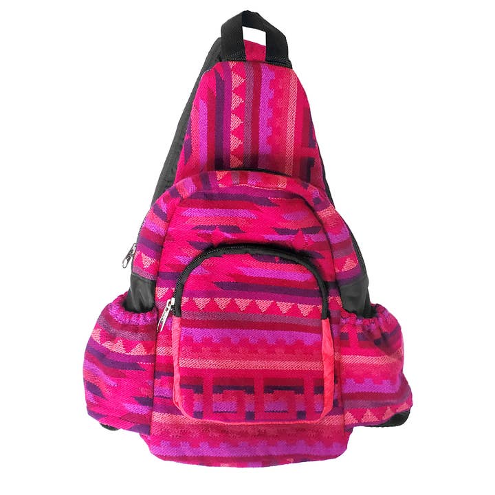 Pichincha - Wholesale Backpack - Women's - Tribal Striped Ecuadorian "Jeff" Messenger Backpack