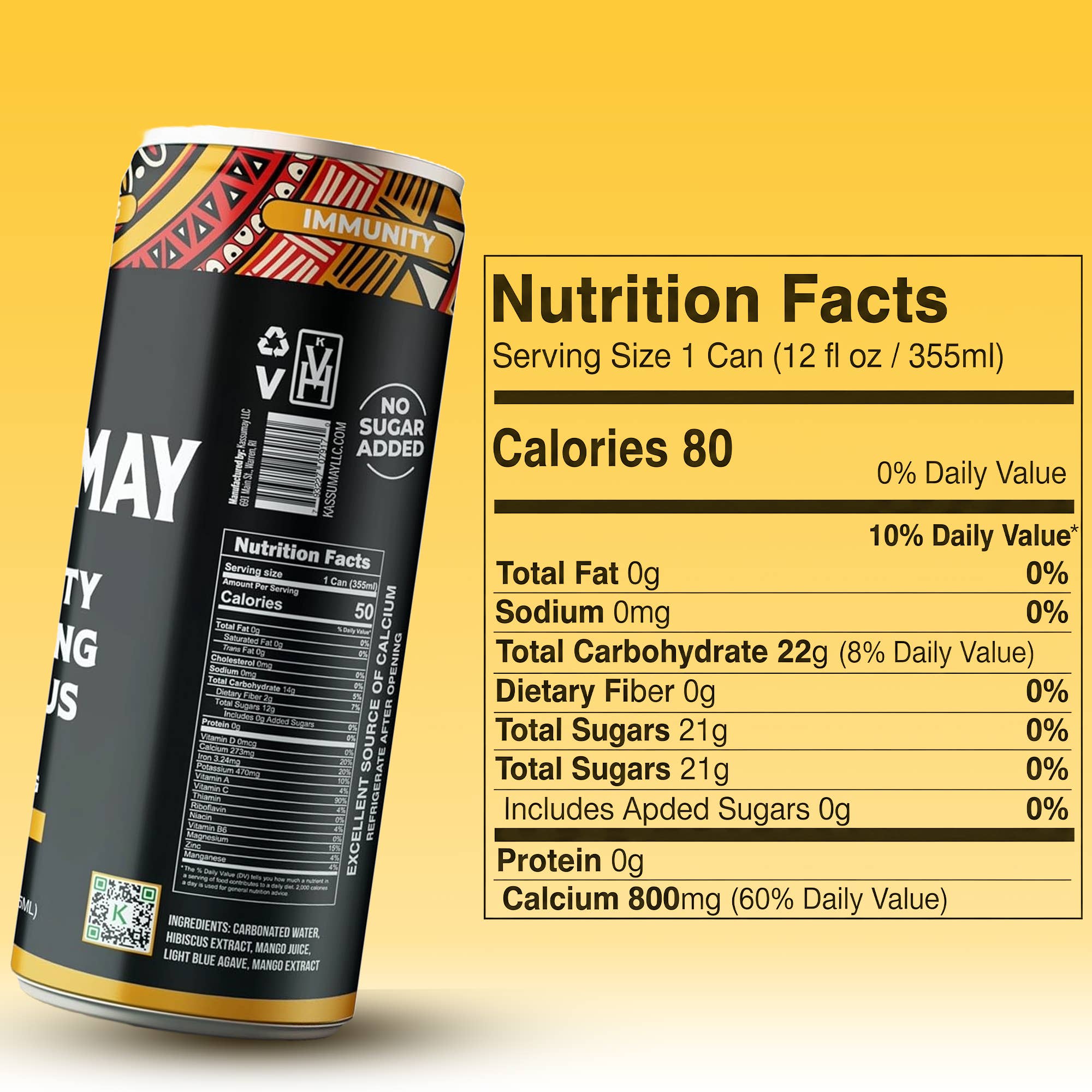 Kassumay LLC - Wholesale Non-Alcoholic Aperitif/Mocktail - IMMUNITY BOOSTING HIBISCUS & MANGO SPARKLING 7