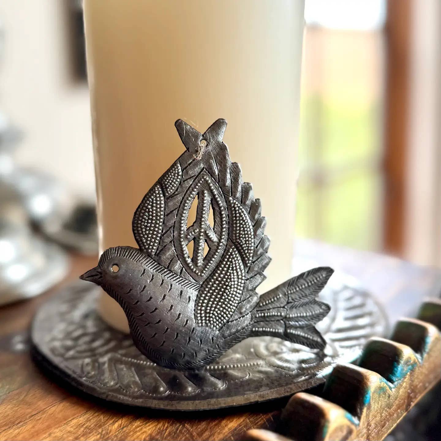 Haiti Fair Trade~ It's Cactus - Wholesale Christmas Decoration - Dove of Peace, Handmade Christmas Ornament, Fair Trade 4"x4"1