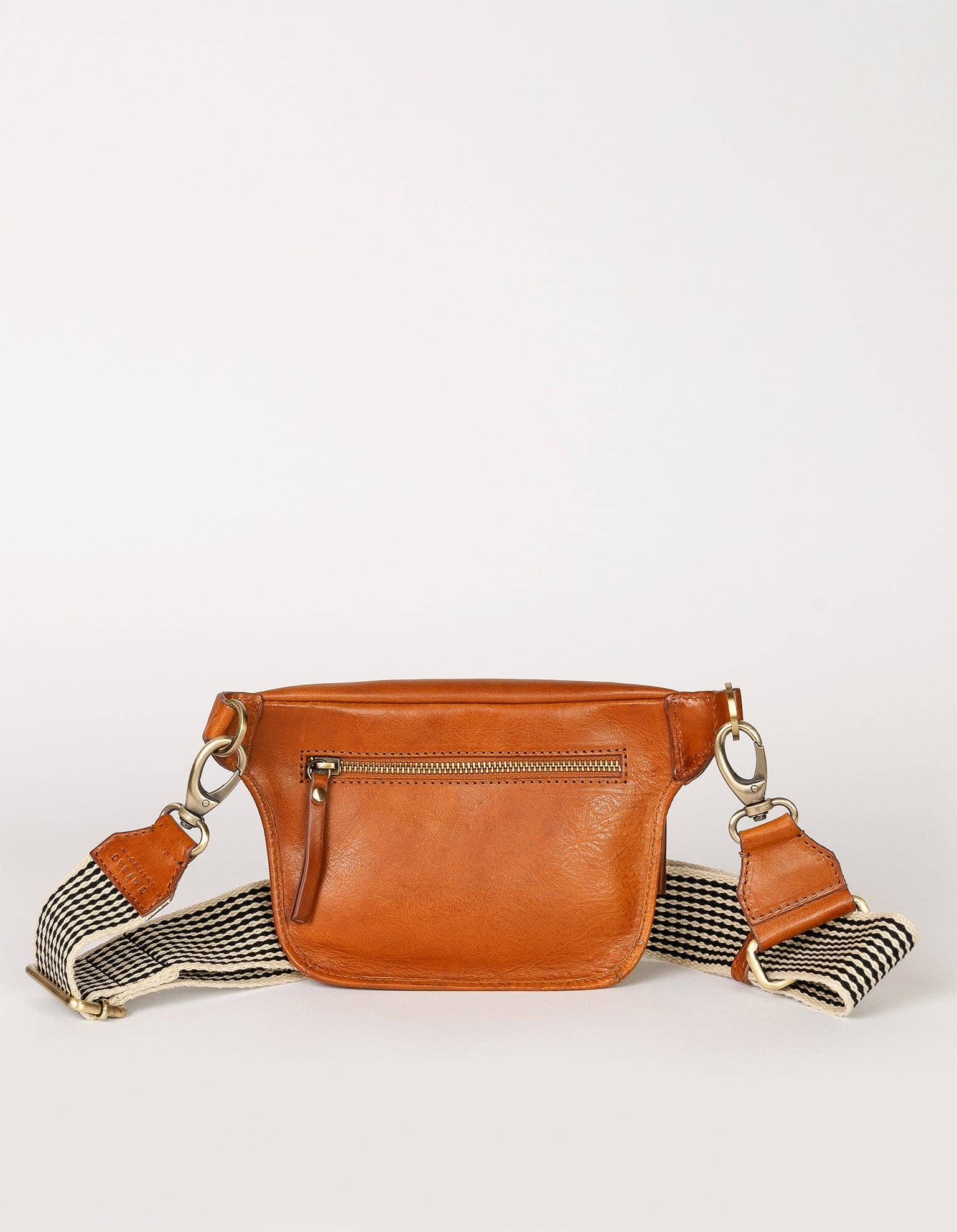 O My Bag - Wholesale Belt Bag - Women's - Beck's Bum Bag - Cognac Stromboli Leather1