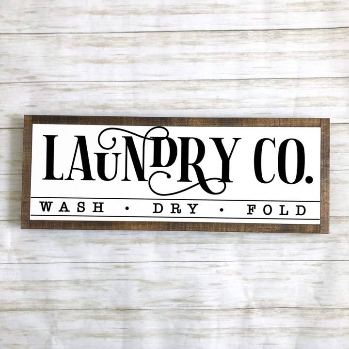 Laundry Co. Sign | Laundry Room Decor | Farmhouse Laundry Decor | Rustic Decor | Laundry Wood Sign | Home Decor for wholesale by The Nest Designs