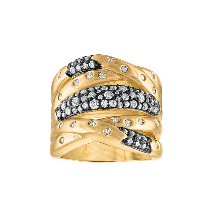 Knot Pave Ring for wholesale by Josefina Jewels