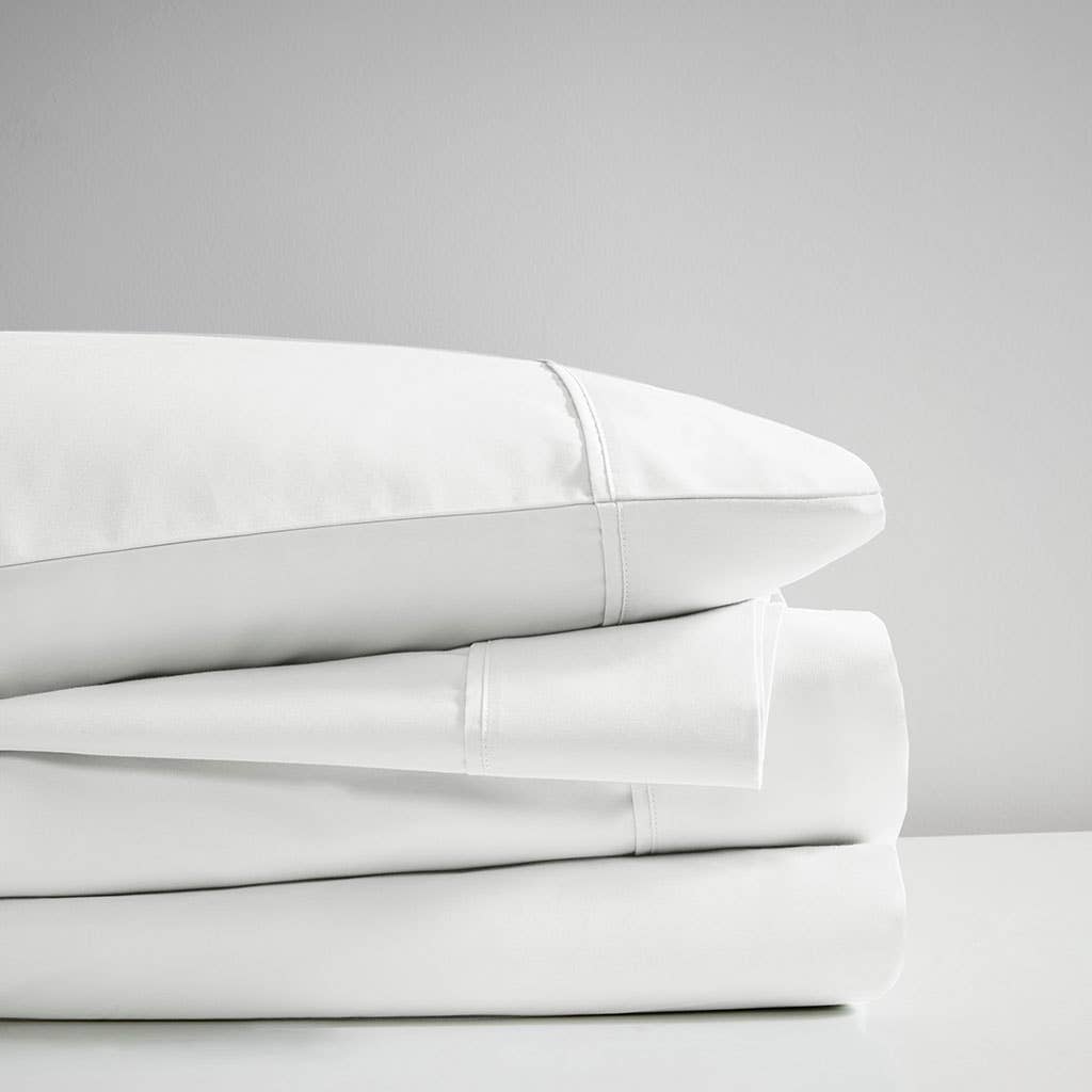 Olliix - Wholesale Sheet Set - Pima Cotton Sateen 600 Thread Count Sheet Set, White1
