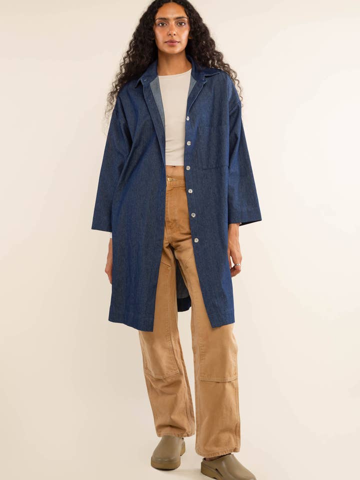NLT - Wholesale Shirt Jacket/Shacket - Women's - Esme Denim Chore Overshirt4
