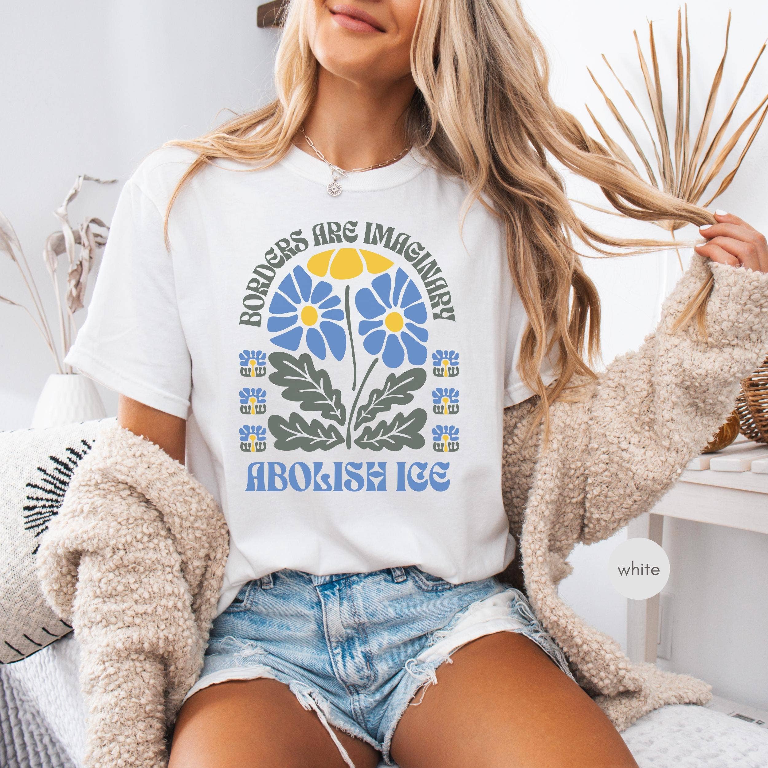 CVH DREAMY LTD - Wholesale T-Shirt (Graphic) - Women's - Abolish ICE Protest Shirt, No Humans Are Illegal Shirt 1