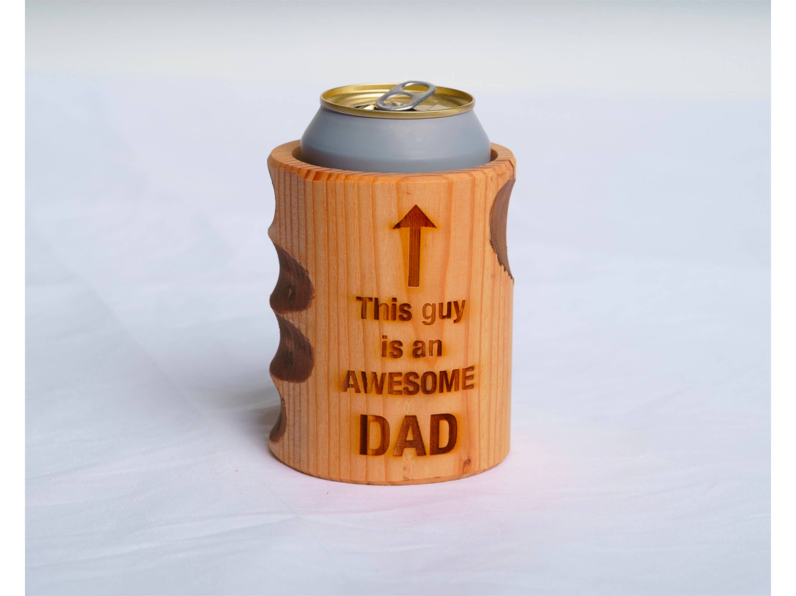 Wholesale Awesome Dad Wooden Beer Koozie/Fathers Day/Engraved Guy Gift for  your store