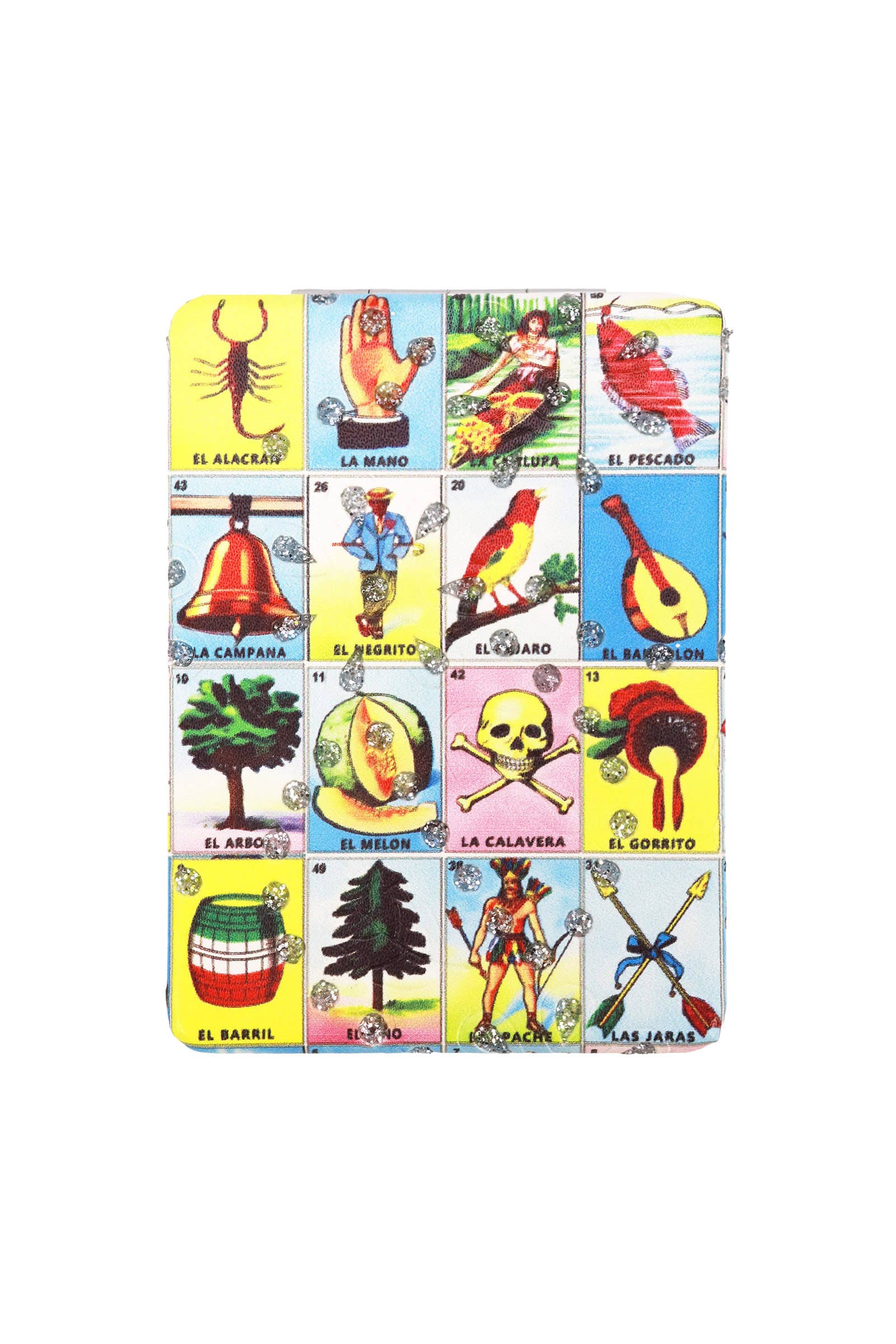 SURTIDO Espejo Compacto con Purpurina de La Lotería Makeup de venta al por mayor en Faire8