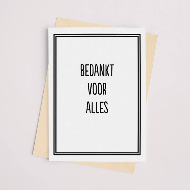 Grazie di tutto | Biglietto di auguri con testo (schede) per la vendita all'ingrosso da parte di TOET Store