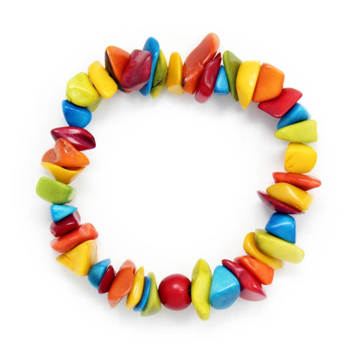 Bits Tagua armband handgemaakte fairtrade lichtgewicht voor wholesale door Muichic Natural Jewelry