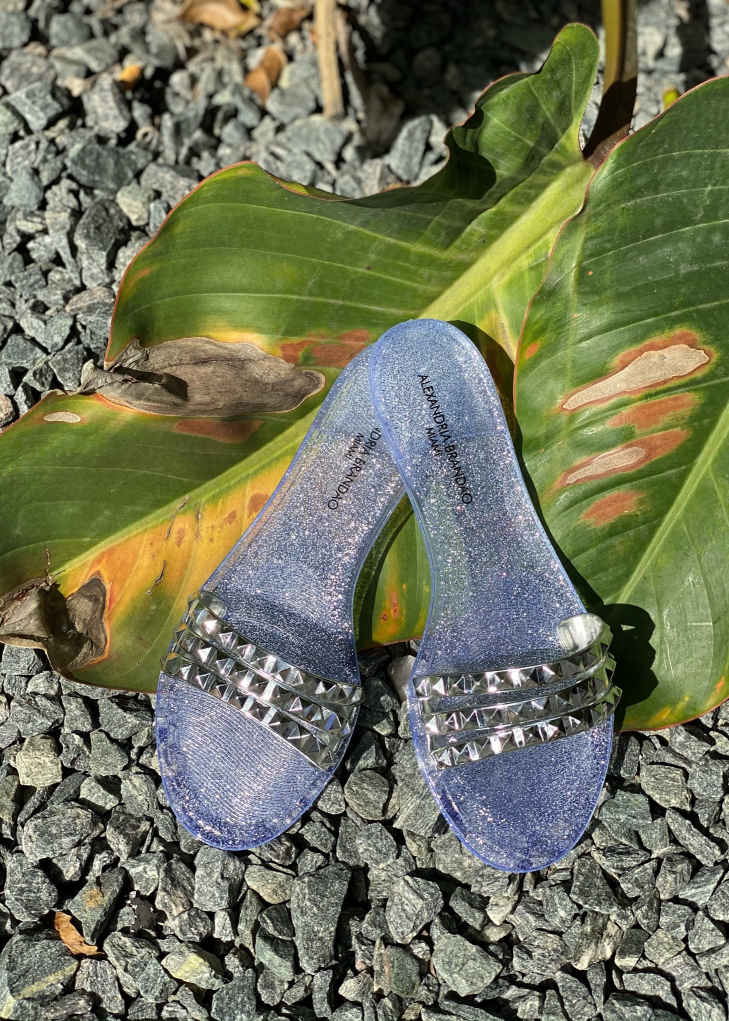 Shoes By Alexandria Brandao - Wholesale Sandals - Women's - Aria B Silver Jelly Slide Sandals6