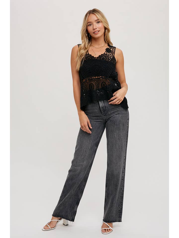 Bluivy - Wholesale Knit Top - Women's - OPEN-KNIT CROCHET SLEEVELESS TOP23