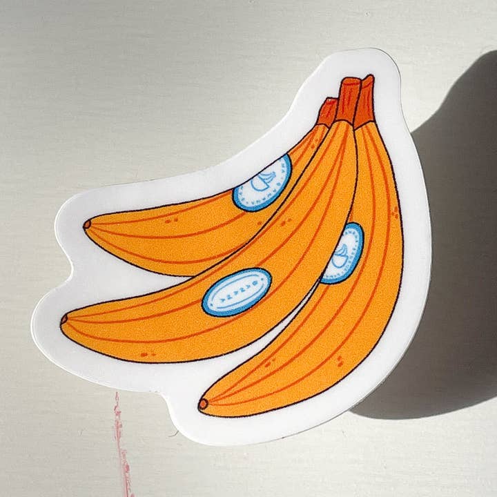 Bunch of Bananas Sticker for wholesale by With Love, Coral