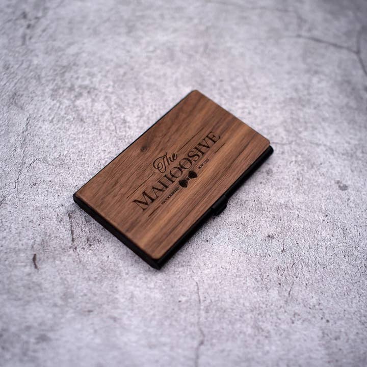 TidaArts – Großhandel Visitenkartenetui – Visitenkartenetui aus Holz | Edelstahltasche | Kredit