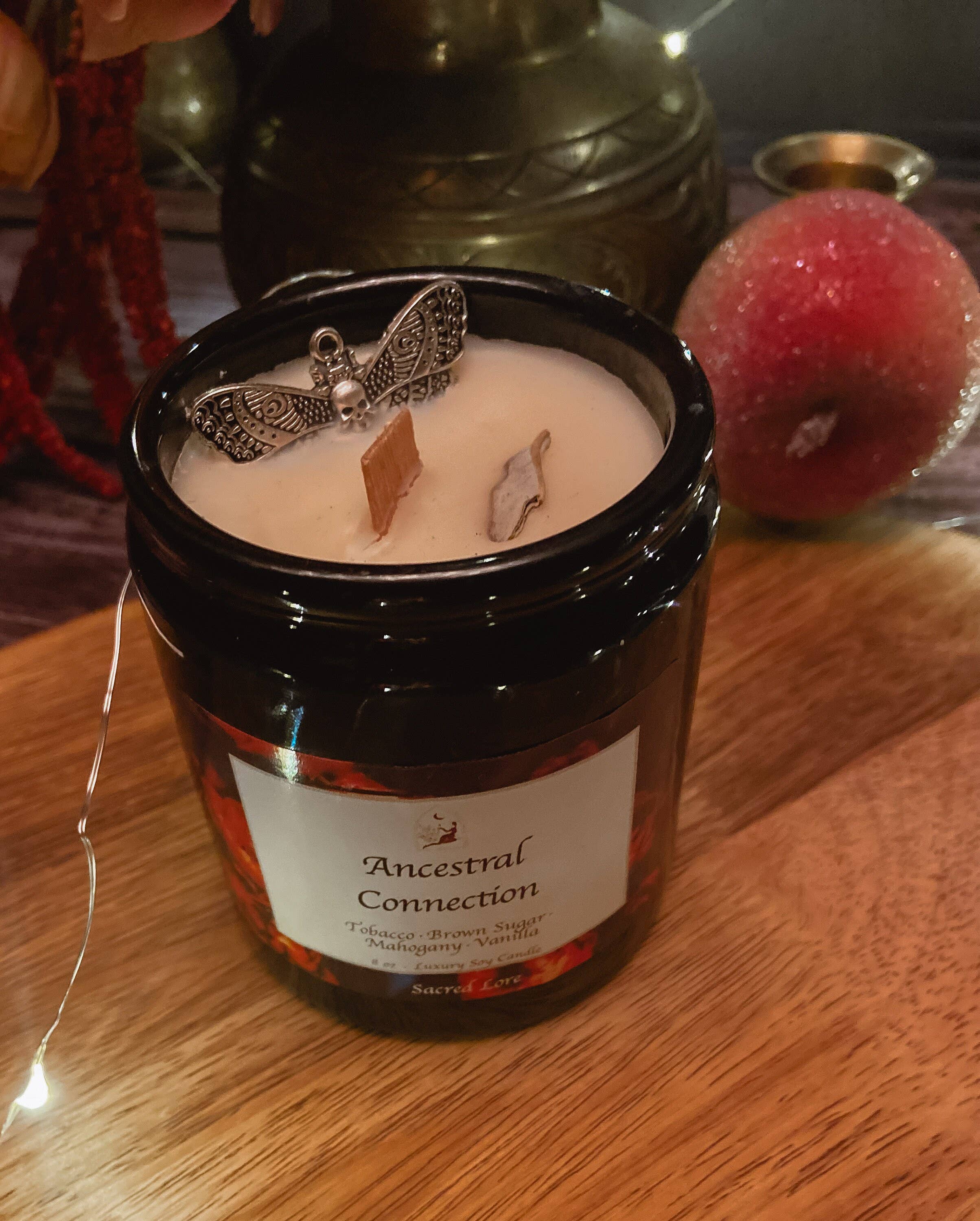 Sacred Lore - Vente Bougie en bocal - Bougie de connexion ancestrale, bougie rituelle en pot apothicaire6