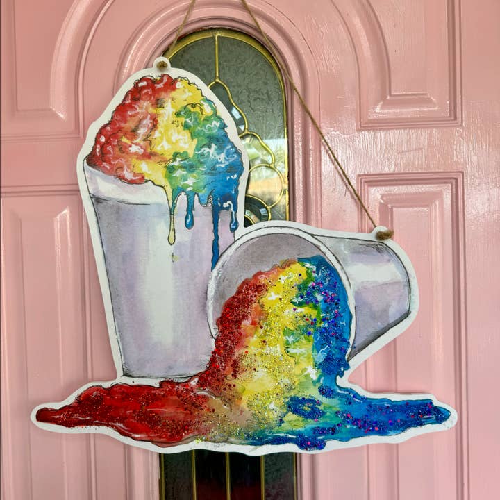 504 Funk - Wholesale Door Hanger - Snowball Melt Door Hanger