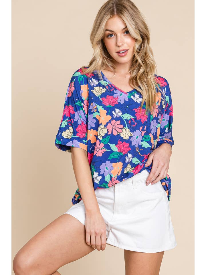 BOMBOM - Wholesale Tunic - Women's - TA2108 RELAXED V-NECK TUNIC