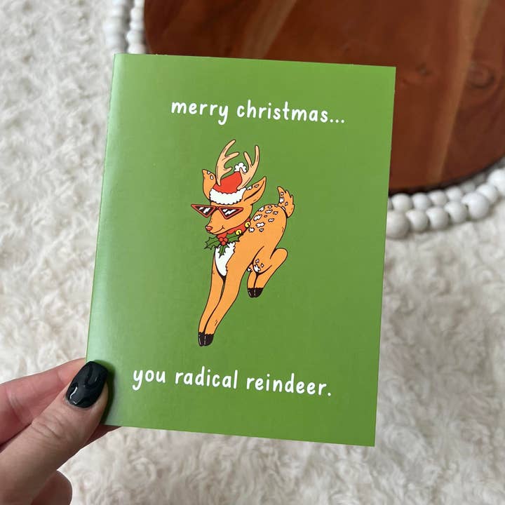 Big Moods - Wholesale Christmas Card - "Merry Christmas You Radical Reindeer" Christmas Card