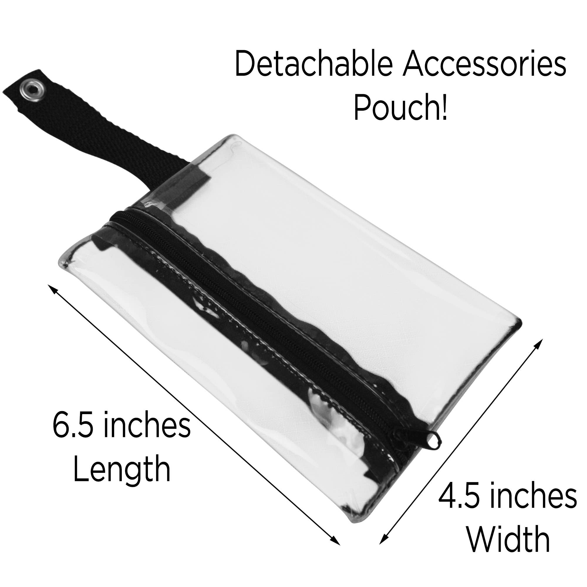 Dalix - Wholesale Tote Bag - Women's - 20" Large Clear Tote Bag with Small Pouch3