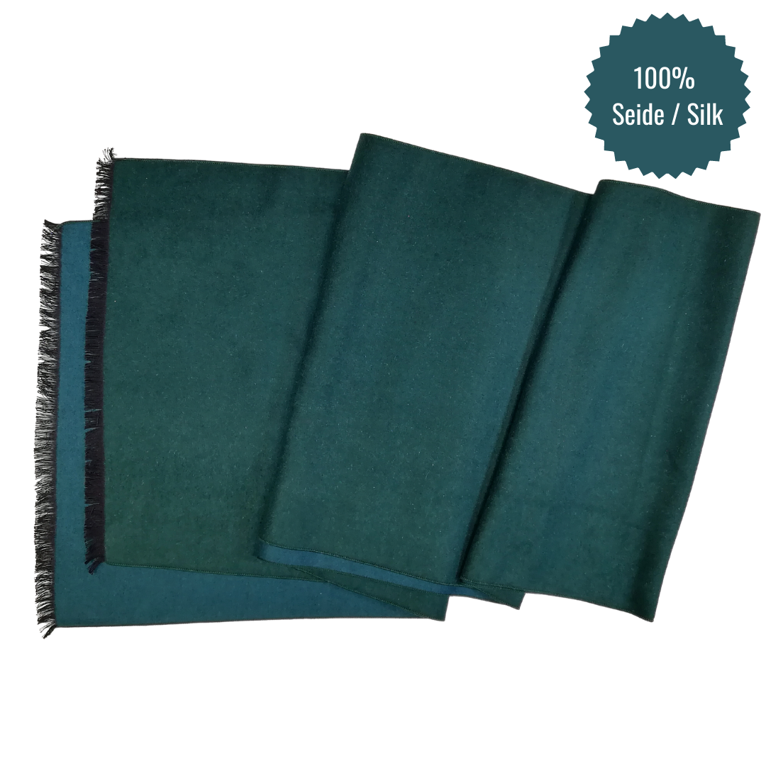 Seabright – wholesale Scarf – Women's – Seabright Seidenflanell Schal Dunkelgrün Blau1