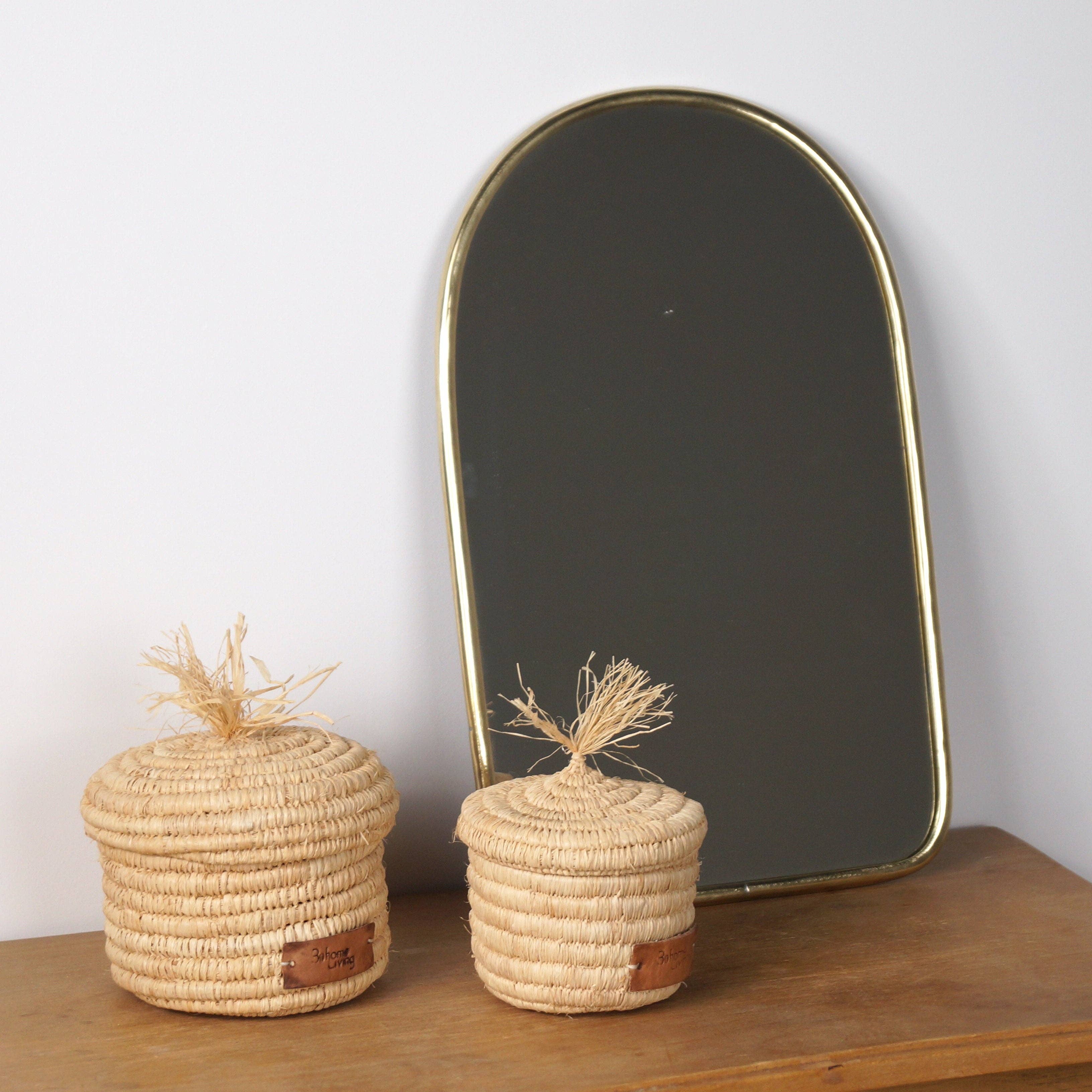 Bohome Living – Espelho de parede por atacado – Espelho em latão dourado com arco1