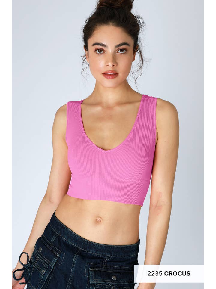 NIKIBIKI - Wholesale Knit Top - Women's - NS7829 - Plunge V-Neck Crop Top21