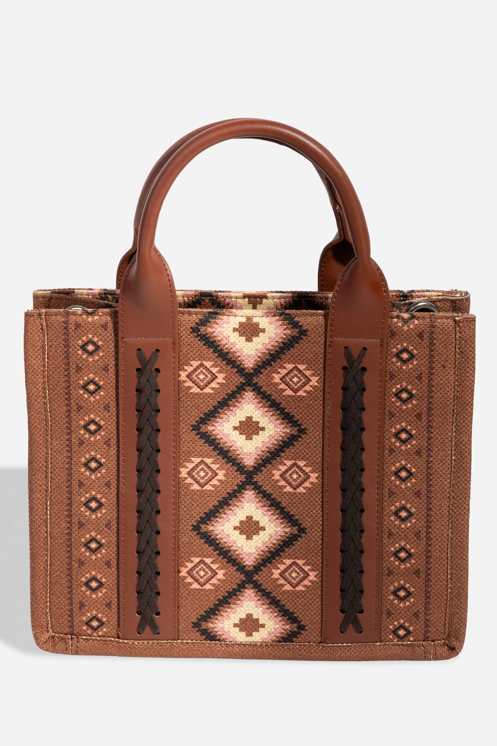 Collections by Fame Accessories – Sacola - Mulher por atacado – Bolsa quadrada com padrão boho western10