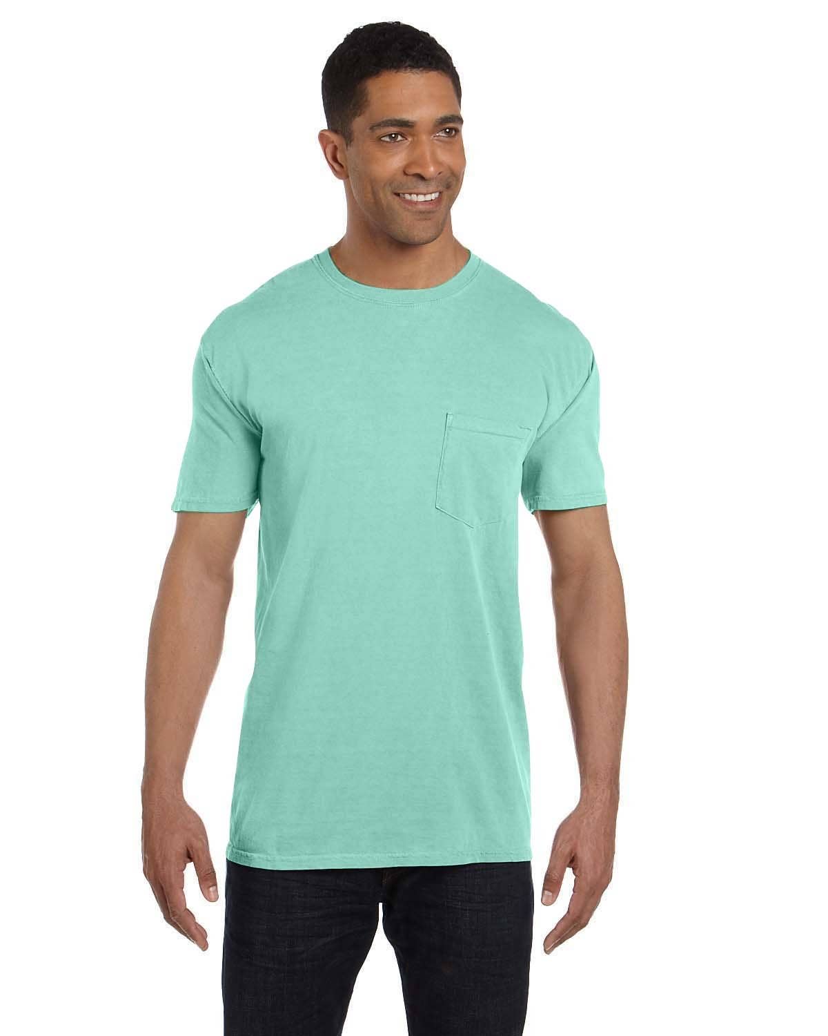 Total Apparel - Wholesale T-Shirt - Unisex - Comfort Colors Garment-Dyed Pocket Blank T-Shirt | 6030CC50