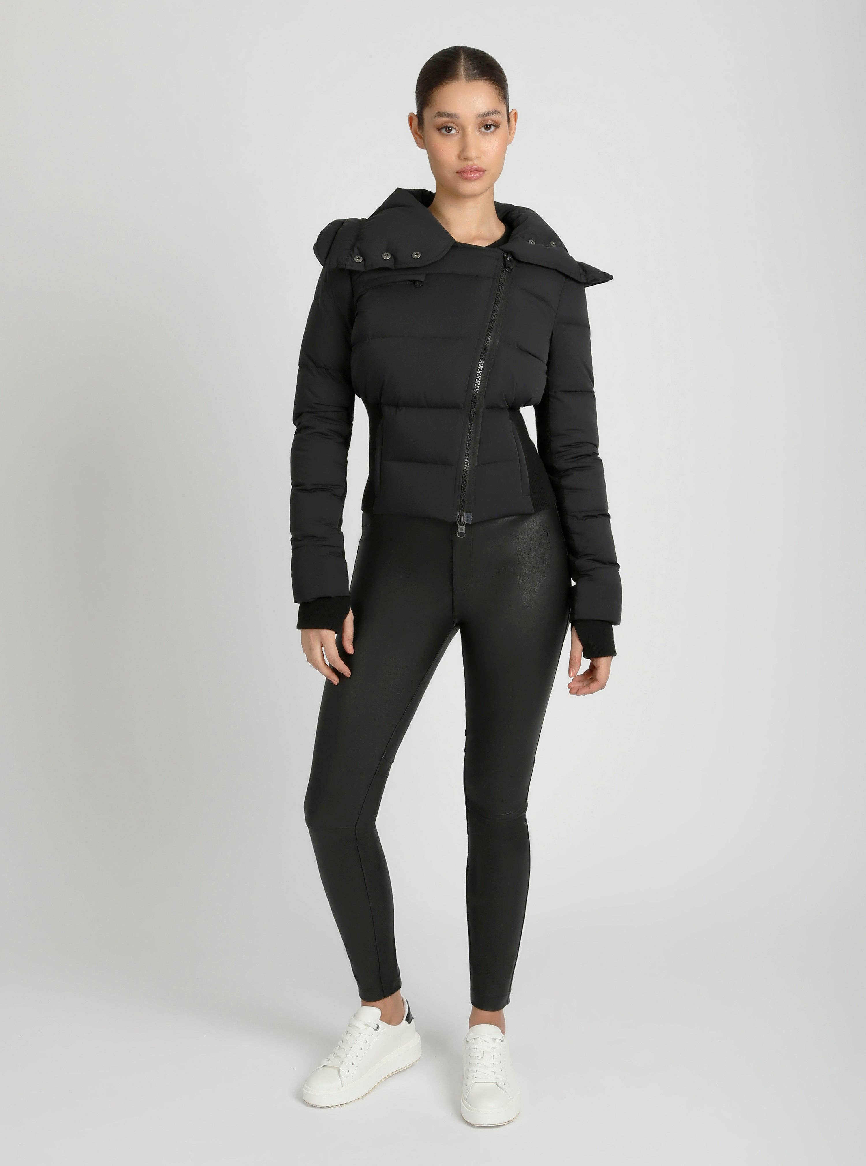 Blanc Noir - Wholesale Puffer Jacket - Women's - Asymmetrical Puffer Jacket JLS5
