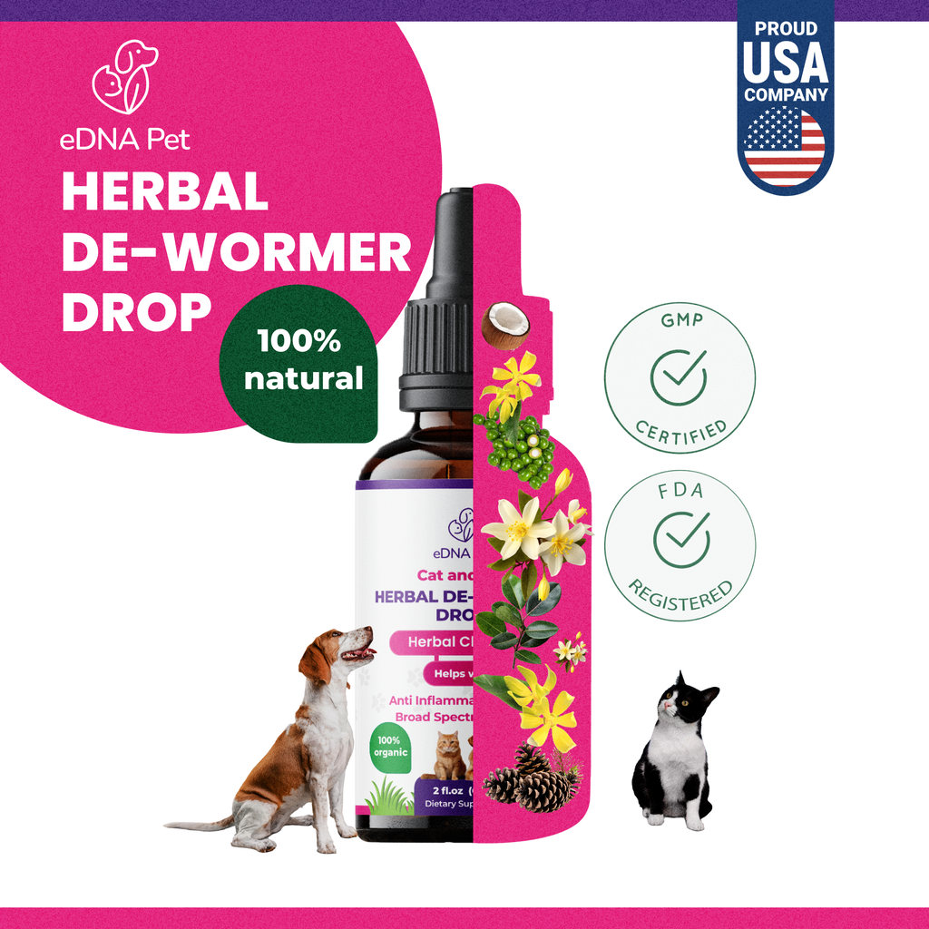 HARMONIFY – wholesale Pet supplement – Cat/dog – Dewormer Extract Drops for Dogs and Cats by eDNA Pet 2 Fl.Oz1