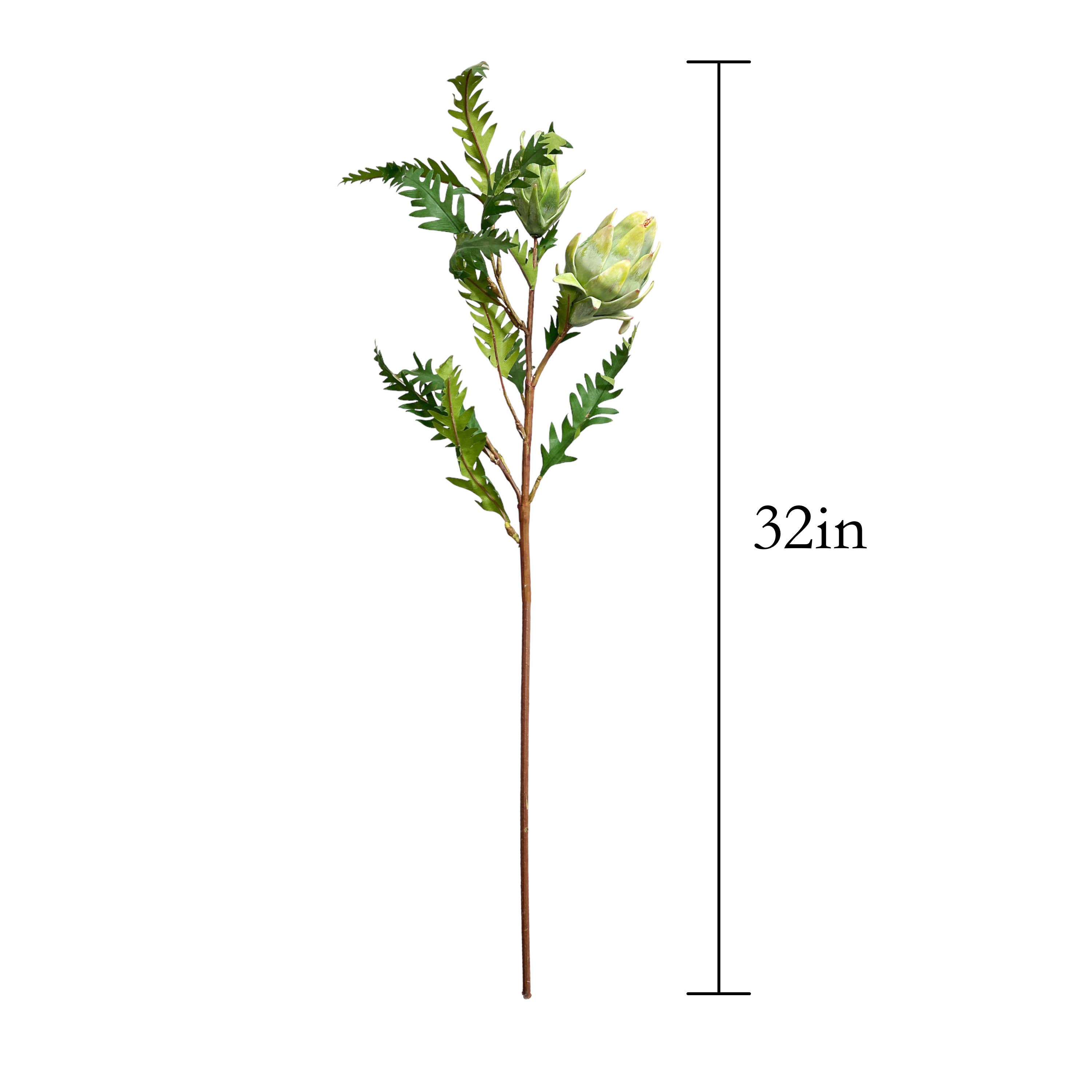 Sun Decorer - Wholesale Artificial Flowers - Artificial Globe Artichoke Stems, Set of 2, 32in tall4