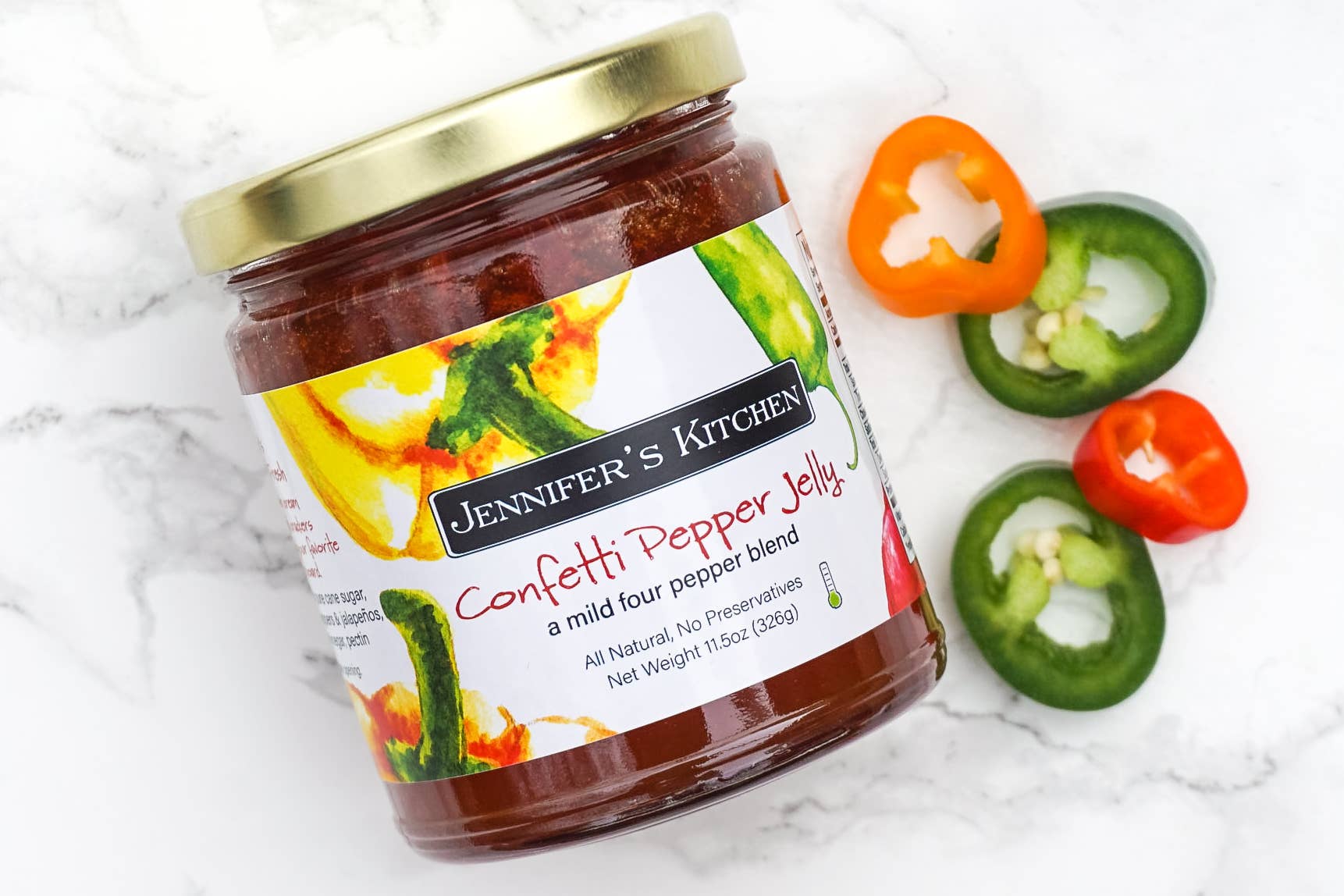 Jennifer's Kitchen - Wholesale Jam/Jelly - Confetti Pepper Jelly - 11 oz - CASE of 12