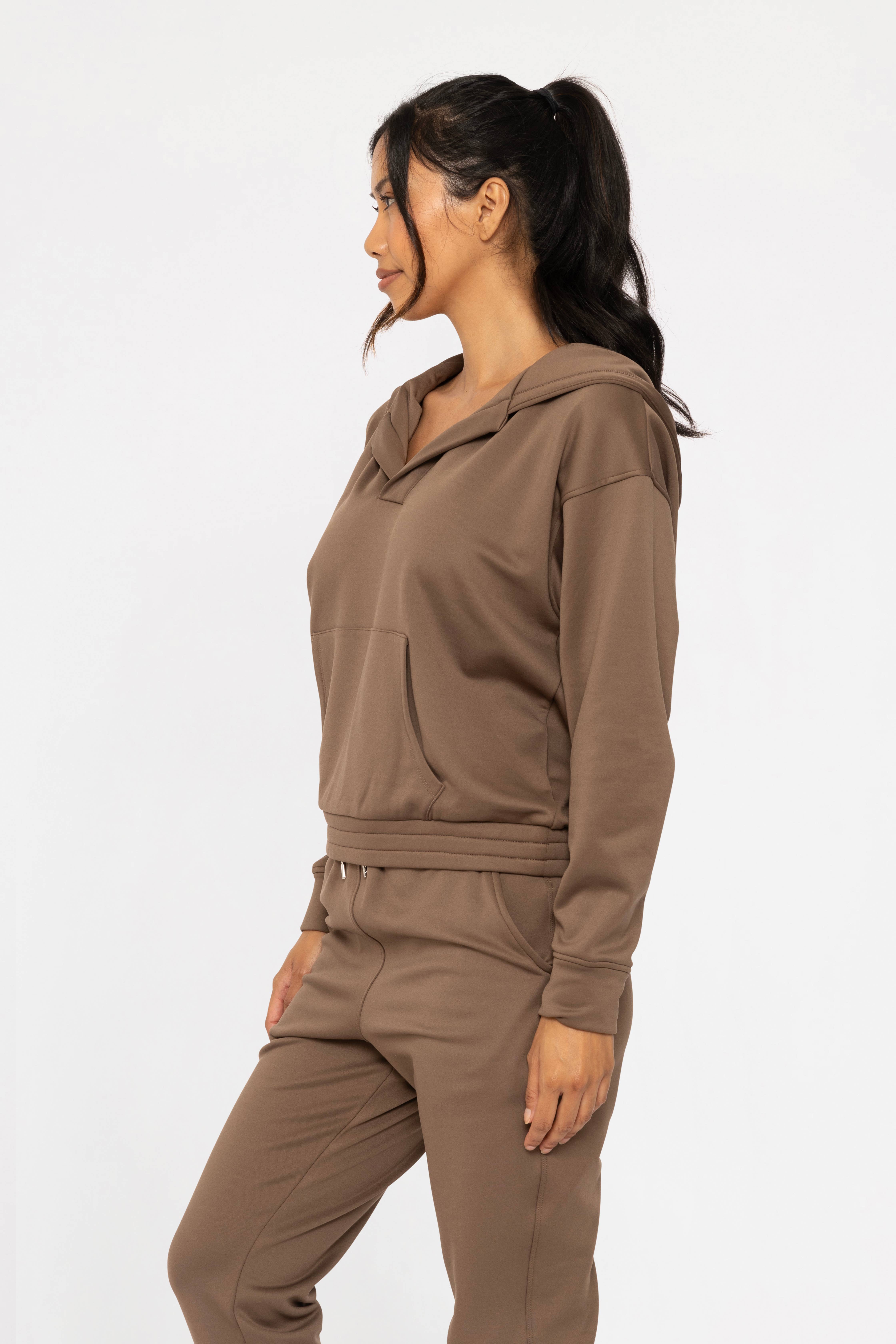 Mono B - Wholesale Hoodie - Women's - Elevated Pullover Henley Hoodie13
