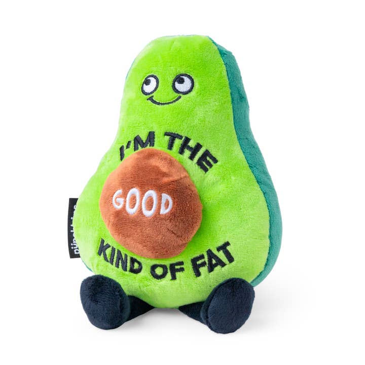 Punchkins - Wholesale Gag Gift/Novelty Gift - "I'M The Good Kind Of Fat" Novelty Plush Avocado Gift Toy