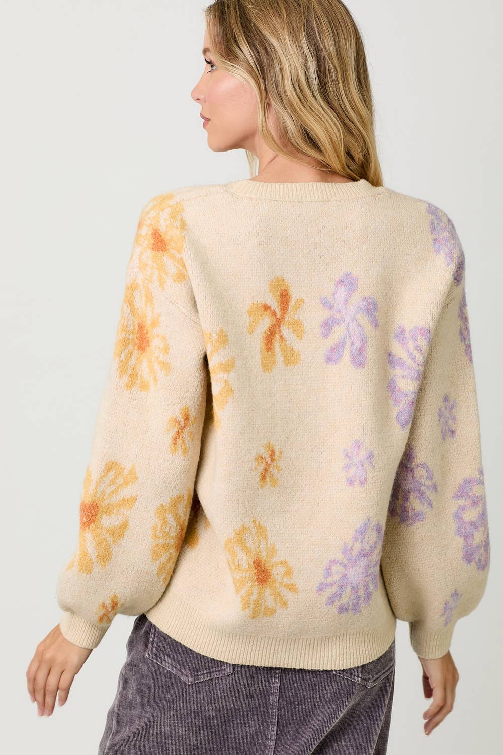 Mystree - Wholesale Knit Sweater - Women's - 60727 Floral Pullover Sweater4