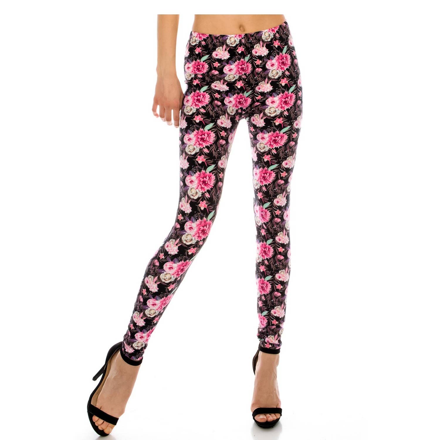 JHP Collection - Wholesale Fashion Leggings - Women's - WOMENS CASUAL MULTI COLOR BRUSHED FULL LEGGINGS3