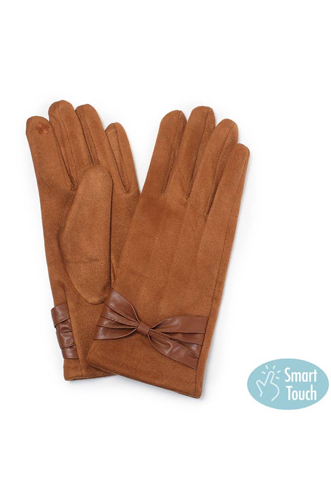 Hana - Wholesale Handschoenen - Dames - Ribbon Deco Suede Feel Winterhandschoenen6