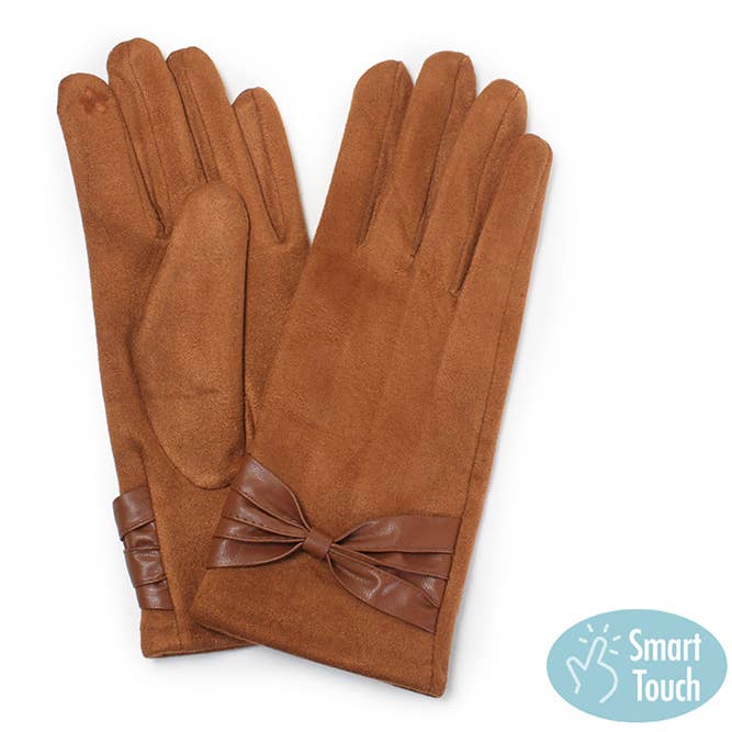 Hana - Wholesale Handschoenen - Dames - Ribbon Deco Suede Feel Winterhandschoenen6