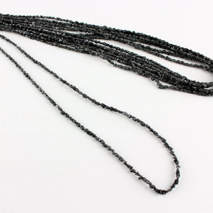 Chaîne de diamants Roh de qualité supérieure en noir véritable nature, collier Edel 45 cm pour la vente par BKGEMS