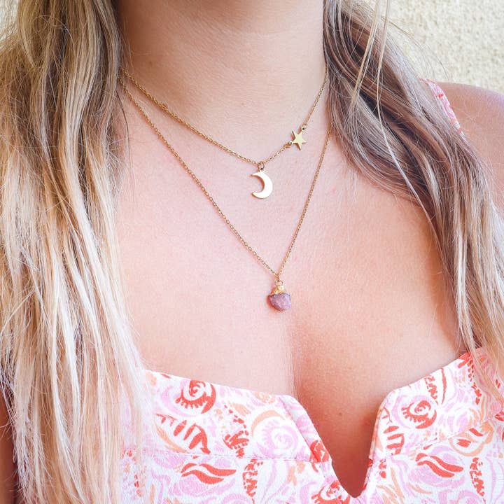 LilAryenne | Jewelry & Suncatchers - Wholesale Pendant/Charm Necklace - Moon & Star Necklace3