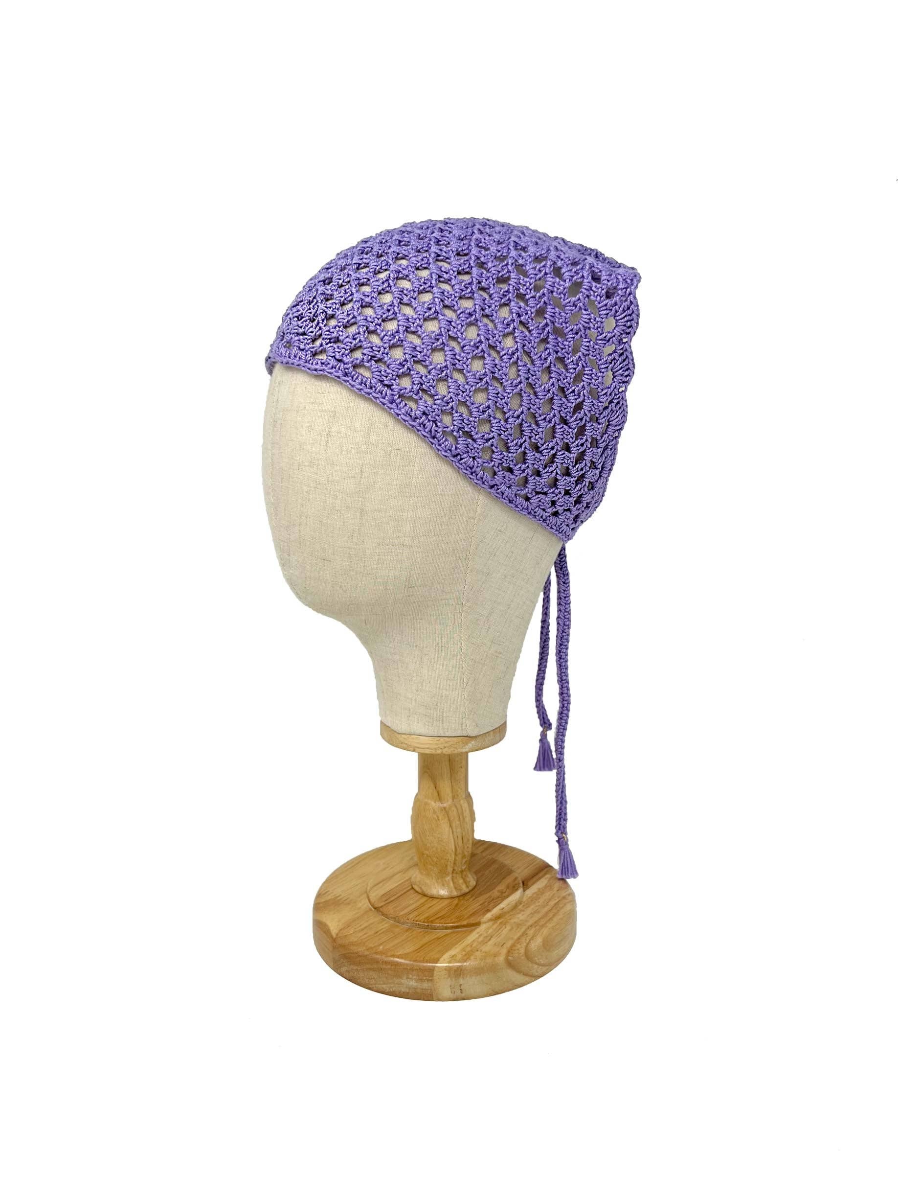 Tétè Accessories - Wholesale Fashion Headband - Women's - Bandana all'uncinetto lilla1