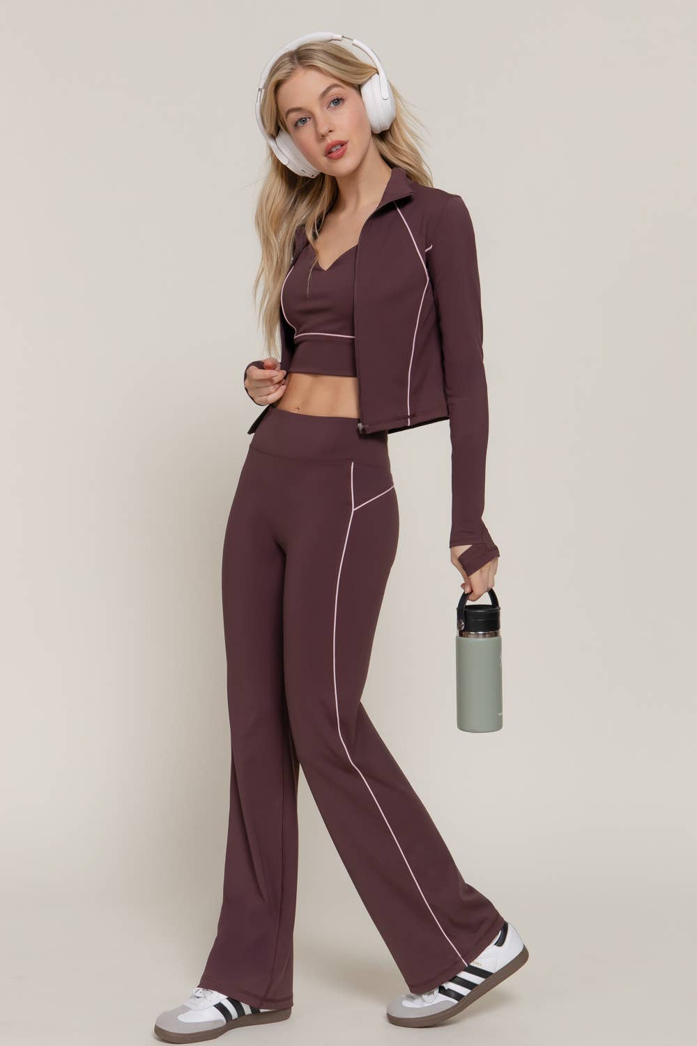 Active Basic | Active USA - Wholesale Athletic Jacket - Women's - Long Sleeve Piping Detail Active Wear Jacket21