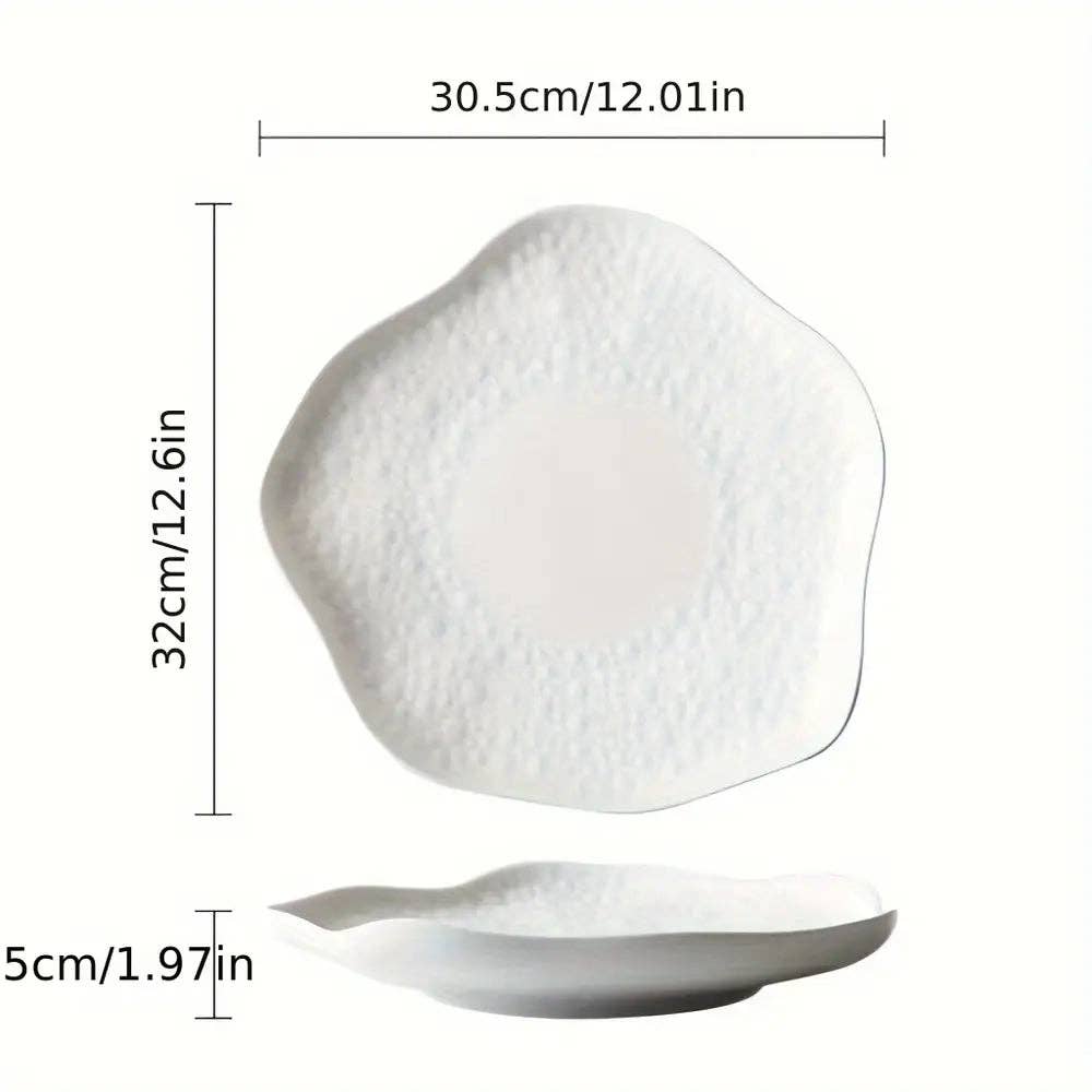 Huis Van Merken - Wholesale Dinner Plate - 1pc Unique Ceramic Dinner Plate - Irregular French Foie Gras Design2