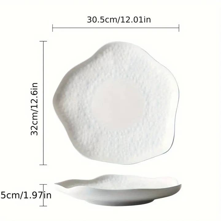 Huis Van Merken - Wholesale Dinner Plate - 1pc Unique Ceramic Dinner Plate - Irregular French Foie Gras Design2