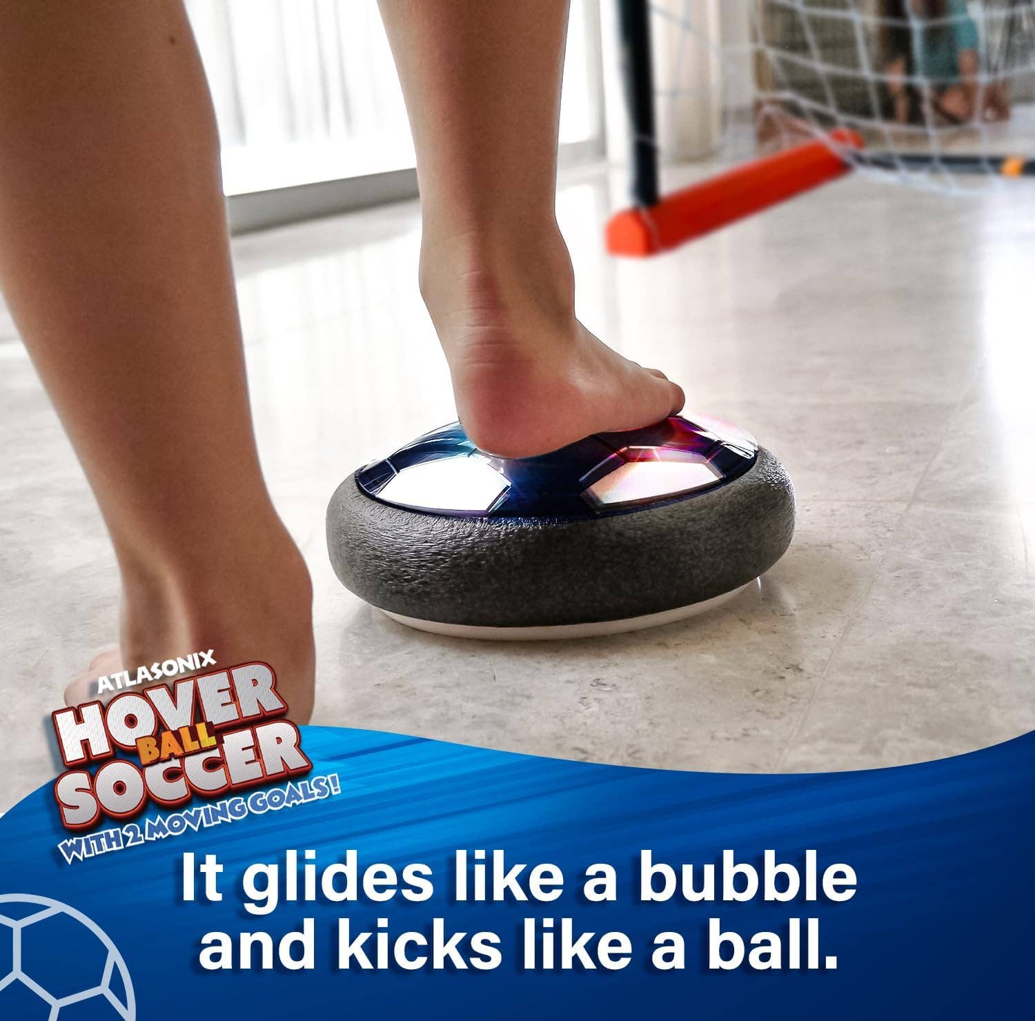 Atlasonix - Vente Jeu de sport – enfant et bébé - Lot de 4 ballons de soccer Moving Goals Hover3