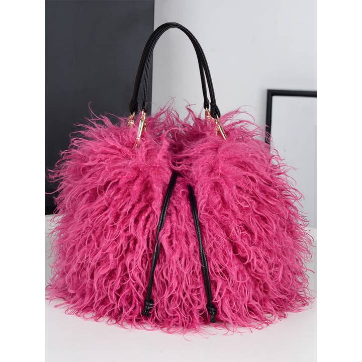 Sweetkama - Wholesale Top handle bag – women's - Ladies Faux Mongolian Fur Hand Bag SKABG40931