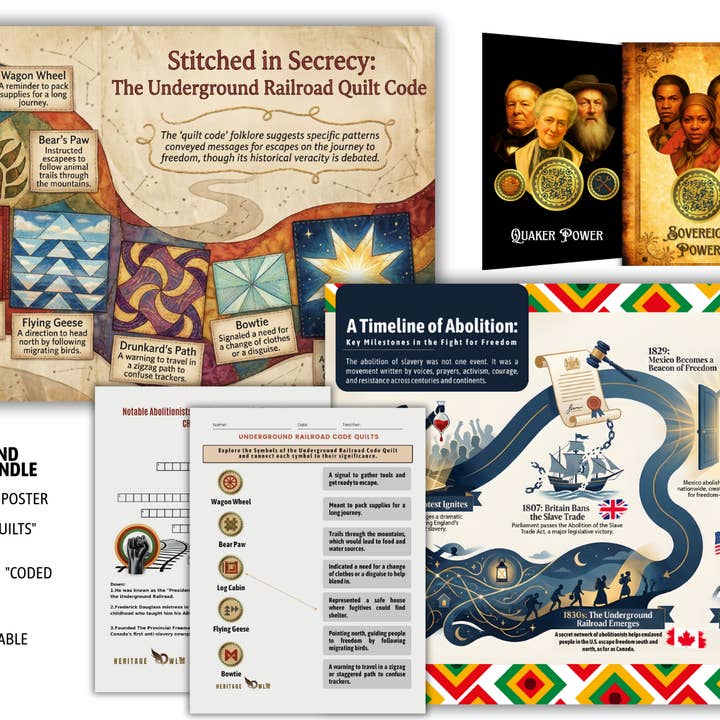 Black History Underground Railroad Activity Bundle for wholesale by Heritage Owl